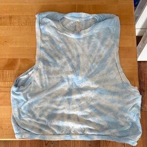 Free People Blue Tie-Dye Sleeveless Top